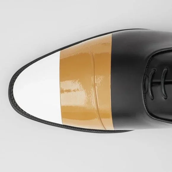 Burberry Sturges Tape Detail Leather Oxford Shoes - Picture 4 of 10